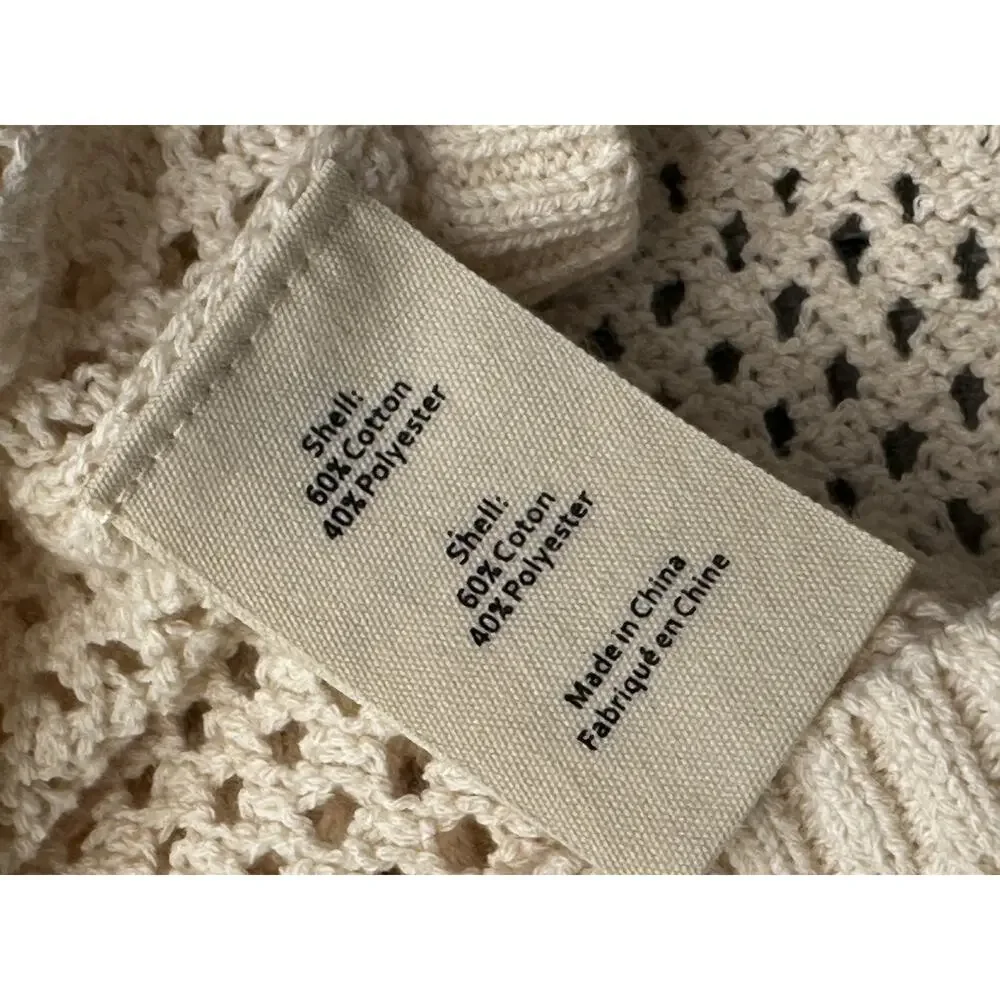 L'Agence NWT Sammy Ecru Crochet Knit Tank & Shrug Cardigan Set XXS $330